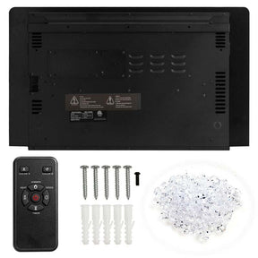 30" Ultra-Thin Electric Fireplace Insert, 1500W Recessed & Wall-mounted Fireplace Heater with 12 Flame Colors