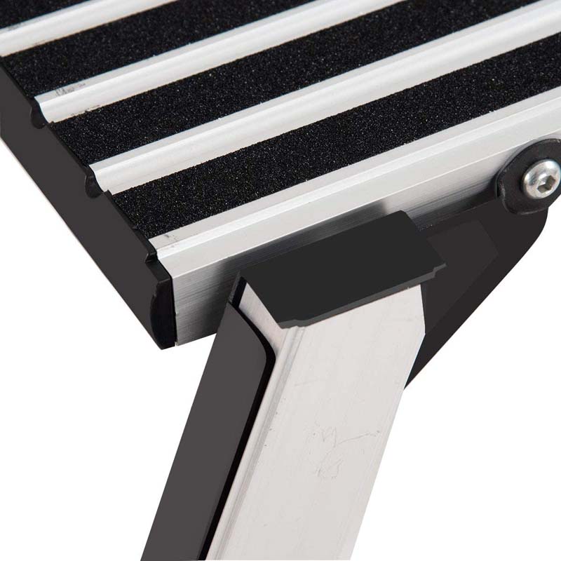Aluminum Folding Work Platform Step Stool, 330 LBS Capacity Heavy-Duty Non-Slip Drywall Stool Ladder Bench for Home, Garage & Shop
