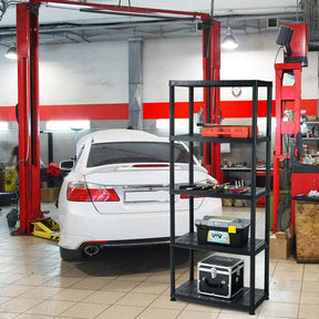 36"L x 18"W x 73"H 5-Tier Plastic Storage Shelving Rack, Freestanding Multi-Use Shelving Unit Organizer