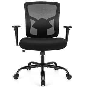 Big and Tall Mesh Office Chair 400 LBS, Ergonomic Executive Desk Chair with Spring Cushion Seat & Adjustable Lumbar Support, Rolling Swivel Task Chair