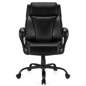 400 LBS Big & Tall Office Chair, Ergonomic Adjustable High Back Leather Executive Chair, Wide Seat Swivel Computer Task Desk Chair for Heavy People