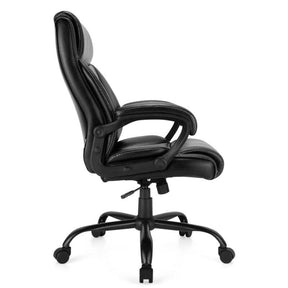 400 LBS Big & Tall Office Chair, Ergonomic Adjustable High Back Leather Executive Chair, Wide Seat Swivel Computer Task Desk Chair for Heavy People