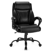 400 LBS Big & Tall Office Chair, Ergonomic Adjustable High Back Leather Executive Chair, Wide Seat Swivel Computer Task Desk Chair for Heavy People