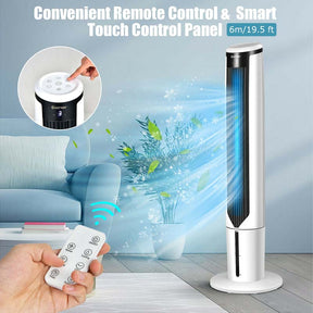 41" Portable Evaporative Air Cooler, 3-in-1 Quiet Oscillating Tower Fan w/ Remote, 3 Modes & 9H Timer, Bladeless Swamp Cooler for Home Office, Bedroom