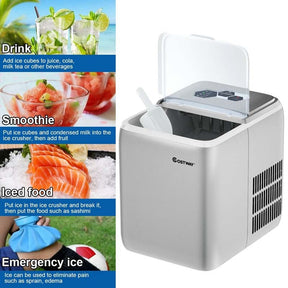 44LBS/24H Portable Ice Maker Countertop, Self-Clean Ice Machine for Home Bar Party