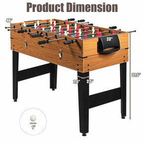 48" Multi Game Table, 3-in-1 Foosball Soccer, Billiards & Air Hockey Combo Table for Adults & Kids, Game Room, Arcade, Party, Family Night