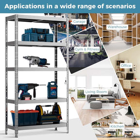 40" x 16" x 77.5" 5-Tier Heavy Duty Metal Storage Shelving Unit, 2860 lbs Load Capacity Adjustable Storage Racks