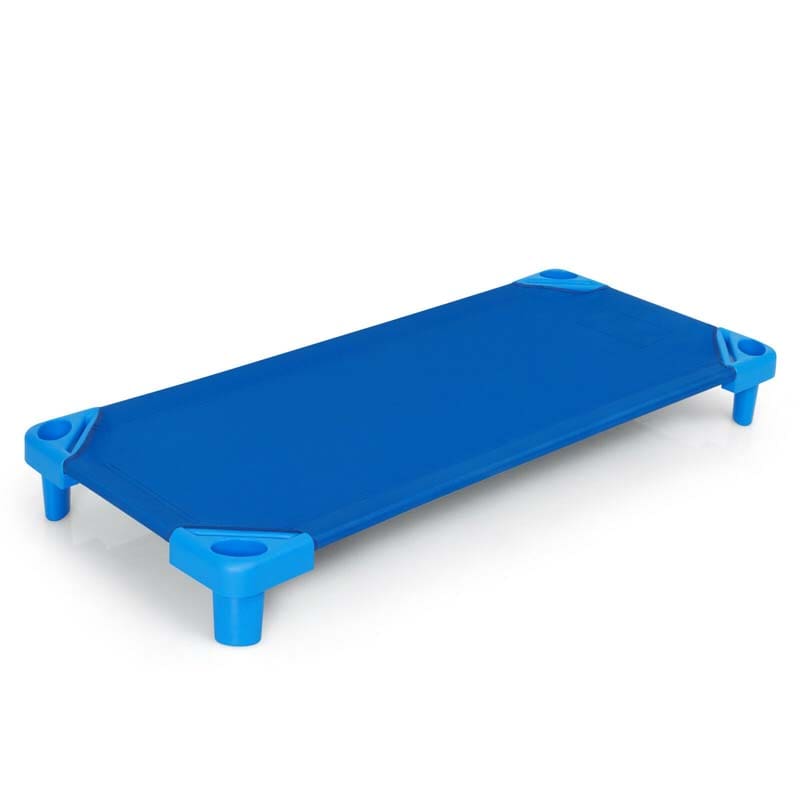 Pack of 6 Stackable Daycare Cots for Kids, 51" x 23" Preschool Nap Mat Toddler Sleeping Cot with Easy Lift Corner, Space-Saving for Classroom