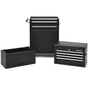 6-Drawer Rolling Tool Chest Cabinet, 3-in-1 Detachable Heavy-Duty High Capacity Tool Box Combo with Lockable Wheels for Garage Workshop