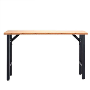 65" Bamboo Workbench for Garage Workshop, 1500 LBS Heavy-Duty Work Table Hardwood Workstation