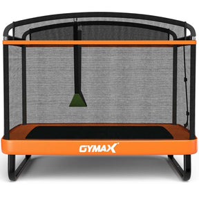 6FT Kids Trampoline with Swing & Enclosure Safety Net, ASTM Approved Toddler Rectangle Trampoline for 3-8 Year Old