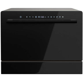 Countertop Dishwasher Portable, 6 Place Setting Built-in Dishwasher with LED Touch Screen, Doorknob