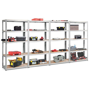 72" x 16" x 36" 5-Tier Storage Shelves Garage Shelving Units Adjustable Tool Utility Shelves Metal Storage Racks