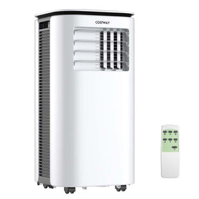 9000 BTU 3-in-1 Portable Air Conditioner Air Cooler Fan Dehumidifier with 4 Modes & 2 Speeds, 24H Timer