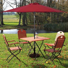 9FT Tilt Outdoor Patio Umbrella with 18 Solar LED Lights & Crank, Table Umbrella for Pool Deck Backyard