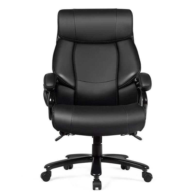 500 LBS Big & Tall Massage Office Chair, Ergonomic High Back PU Leather Executive Chair with 6 Vibration Points & Remote, Swivel Computer Desk Chair
