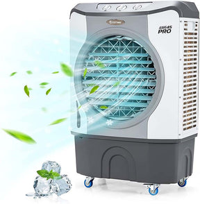3450 CFM Portable Industrial Evaporative Cooler 4-in-1 Air Cooling Fan Humidifier Purifer with 45L Water Tank