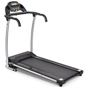800W Electric Folding Treadmill with 12 Preset Programs, LCD Monitor & Built-in Wheels, Portable Compact Motorized Running Machine for Home Gym