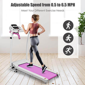 800W Electric Folding Treadmill with 12 Preset Programs, LCD Monitor & Built-in Wheels, Portable Compact Motorized Running Machine for Home Gym