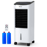3-in-1 Evaporative Air Cooler Fan & Humidifier, Portable Cooling Fan with Remote Control, 7.5H Timer, 7L Water Tank & Ice Boxes for Home Office