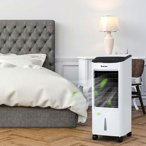 3-in-1 Evaporative Air Cooler Fan & Humidifier, Portable Cooling Fan with Remote Control, 7.5H Timer, 7L Water Tank & Ice Boxes for Home Office