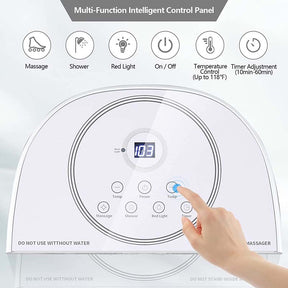 Foot Spa Bath Massager Pedicure Spa Tub with Heat, 2 Rollers, 4 Shiatsu Massagers, Temperature Control, Timer, 3-Angle Shower