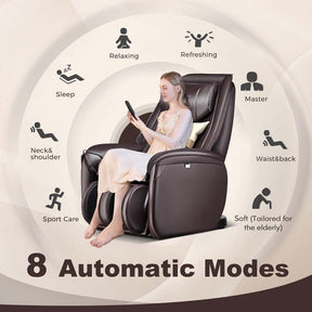 Full Body Zero Gravity Massage Chair SL Track Electric Massage Recliner with Heat, Pillow, Reversible Footrest & Automatic Shoulder Detection