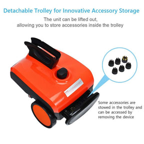1500W Multipurpose Steam Cleaner, Heavy Duty Household Steamer Chemical-Free Floor Carpet Cleaning Machine with 1.5L Dual-Tank & 18 Accessories