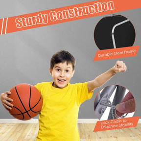 Foldable Dual Shot Basketball Arcade Game with LED Electronic Scoring, 8 Game Modes & 4 Balls, 2-Player Indoor Basketball Game for Kids Adults