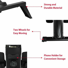 Folding Magnetic Rowing Machine with 10 Level Adjustable Resistance