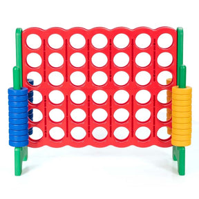 Giant 4-In-A-Row Jumbo 4-to-Score Giant Game Set with 42 Jumbo Rings & Quick-Release Slider