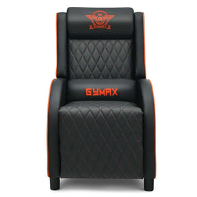 PU Leather Massage Gaming Recliner Chair with Adjustable Backrest & Footrest, Ergonomic Racing Style Single Sofa Home Theater Seating