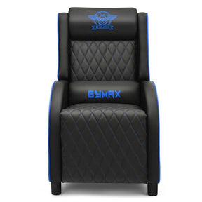 PU Leather Massage Gaming Recliner Chair with Adjustable Backrest & Footrest, Ergonomic Racing Style Single Sofa Home Theater Seating