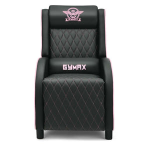 PU Leather Massage Gaming Recliner Chair with Adjustable Backrest & Footrest, Ergonomic Racing Style Single Sofa Home Theater Seating