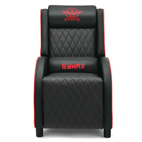 PU Leather Massage Gaming Recliner Chair with Adjustable Backrest & Footrest, Ergonomic Racing Style Single Sofa Home Theater Seating