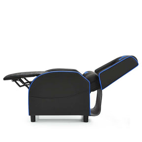 PU Leather Massage Gaming Recliner Chair with Adjustable Backrest & Footrest, Ergonomic Racing Style Single Sofa Home Theater Seating