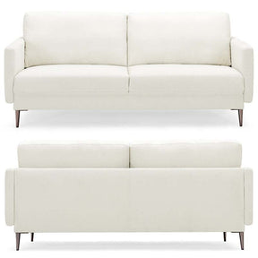 CertiPUR-US Modern Loveseat Sofa Couch, Upholstered 2-Seat Small Apartment Furniture with Comfy Backrest Cushion & Solid Metal Legs