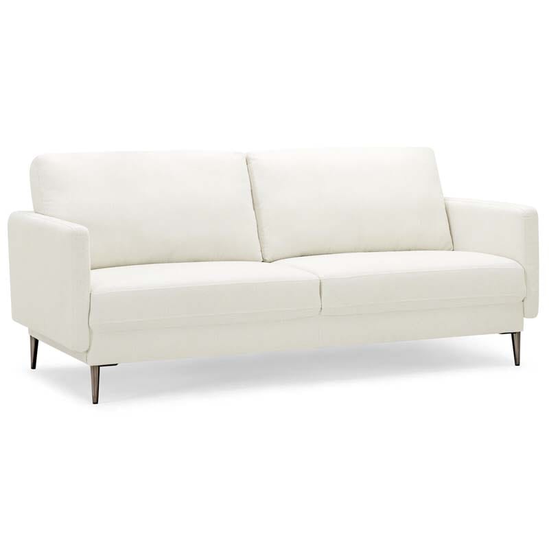 CertiPUR-US Modern Loveseat Sofa Couch, Upholstered 2-Seat Small Apartment Furniture with Comfy Backrest Cushion & Solid Metal Legs