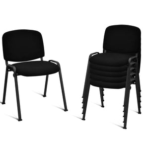 Set of 5/10/15 Conference Chairs, Stackable Office Guest Chairs w/ Ergonomic Upholstered Seat & Metal Frame for Meeting Room, Reception Lobby