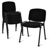 Set of 5/10/15 Conference Chairs, Stackable Office Guest Chairs w/ Ergonomic Upholstered Seat & Metal Frame for Meeting Room, Reception Lobby