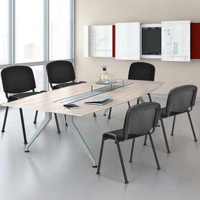 Set of 5/10/15 Conference Chairs, Stackable Office Guest Chairs w/ Ergonomic Upholstered Seat & Metal Frame for Meeting Room, Reception Lobby