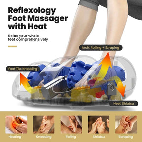 Shiatsu Foot Massager with Heat & Remote, Kneading & Rolling Feet/Leg/Calf/Arm/Ankle Electric Massage Machince