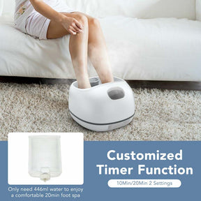 Steam Foot Spa Massager with 3-Level Heating, Timers & One-Touch Safe Operation, Shiatsu Steam Foot Bath Sauna Massager for Home Relaxation
