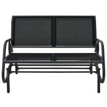 2-Person Outdoor Swing Glider Bench, 48" Patio Double Rocking Loveseat Chair with Steel Frame & Fabric Seat for Backyard Poolside, Garden Lawn