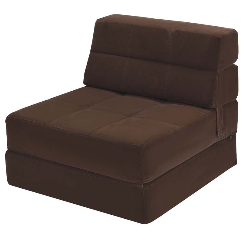 Triple Fold Down Sofa Bed, 3-in-1 Convertible Floor Couch Sleeper with Removable Cover, Padded Foam Guest Futon Lounger Chair for Living Room