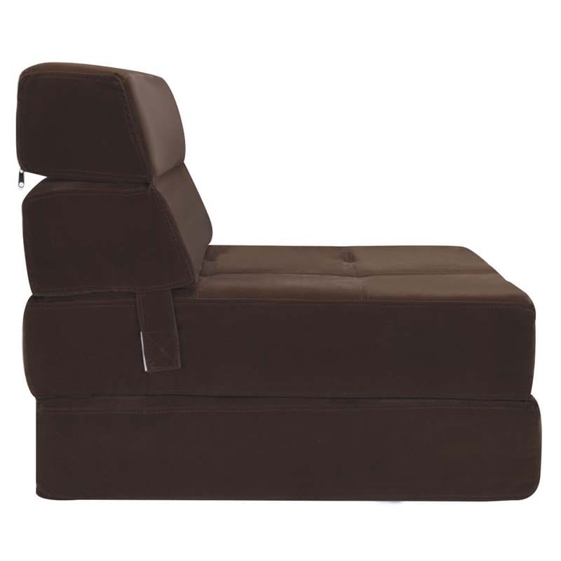 Triple Fold Down Sofa Bed, 3-in-1 Convertible Floor Couch Sleeper with Removable Cover, Padded Foam Guest Futon Lounger Chair for Living Room