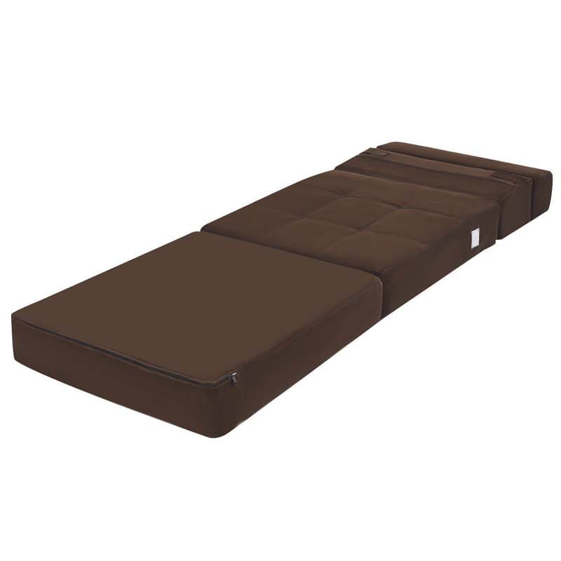 Triple Fold Down Sofa Bed, 3-in-1 Convertible Floor Couch Sleeper with Removable Cover, Padded Foam Guest Futon Lounger Chair for Living Room