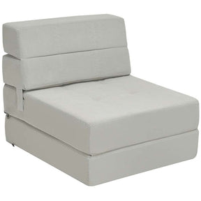 Triple Fold Down Sofa Bed, 3-in-1 Convertible Floor Couch Sleeper with Removable Cover, Padded Foam Guest Futon Lounger Chair for Living Room