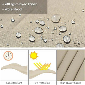 10 FT 360 Degree Tilt Aluminum Square Large Outdoor Patio Offset Cantilever Umbrella for Pool Deck Backyard