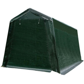 10x10 Ft Heavy Duty Outdoor Storage Shelter, Steel Frame Enclosed Carport Shed with Waterproof Ripstop Cover, Portable Garage Tent for Motorcycle, ATV